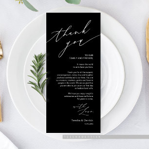 Wedding Dinner Place Setting Thank You Card