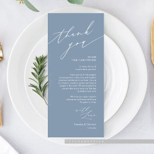Wedding Dinner Place Setting Thank You Card