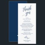 Wedding Dinner, Place Setting Thank You Cards<br><div class="desc">This is the Modern classy Navy Blue, Dinner Place Setting Thank You Cards. Share the love and show your appreciation to your guests, when they sit down at their seat and read this personalised charming thank you place setting card. It's a wonderful way to kick off your special day celebration!...</div>