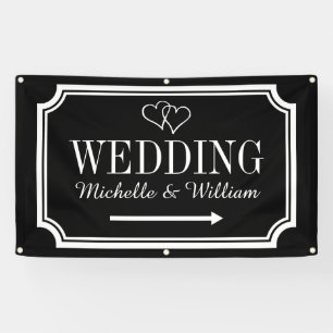 Wedding direction sign banner Personalised signage