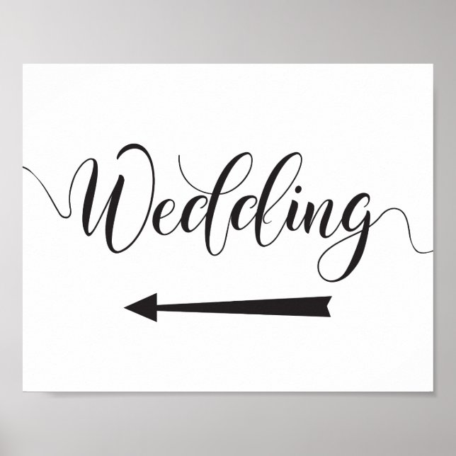Wedding Directions Sign - Left Arrow (Front)