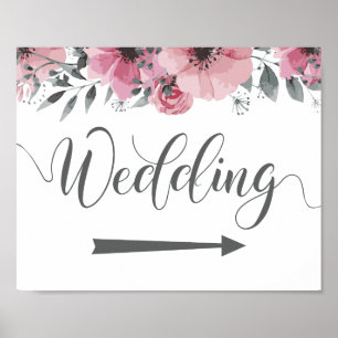 Wedding Directions Sign Right Arrow