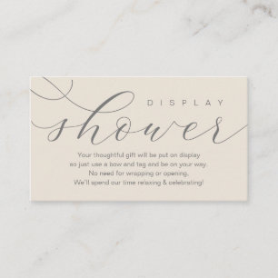 Wedding Display Shower, Modern elegance minimal Enclosure Card