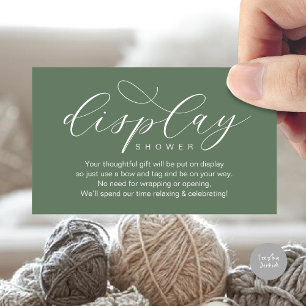 Wedding Display Shower, Modern Elegant Minimalist Enclosure Card
