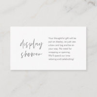 Wedding Display Shower, Modern Minimalist Dark