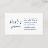 Wedding Display Shower, Modern Minimalist Navy