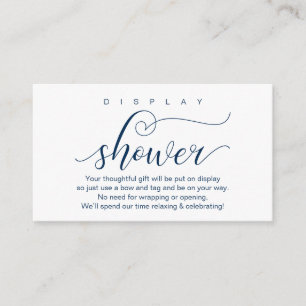 Wedding Display Shower, Modern Romantic Enclosure Card