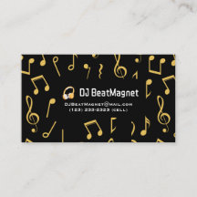 Wedding Dj Business Cards Professional Deejay