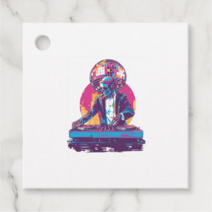 Wedding DJ Skull � Funny Formal Party Skeleton Favour Tags