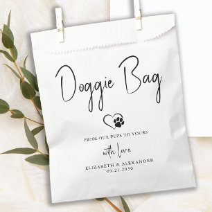 Wedding Doggie Treats Personalised Biscuit Bar Pet Favour Bags