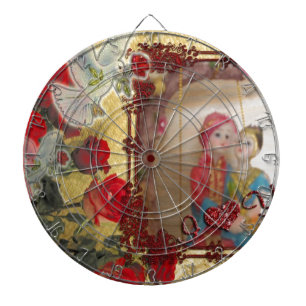 Wedding Doll Portrait Graphic Art Print Dartboard