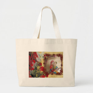 Wedding Doll Portrait Graphic Art Print Large Tote Bag