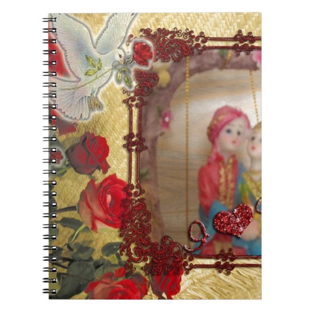 Wedding Doll Portrait Graphic Art Print Notebook (Front)