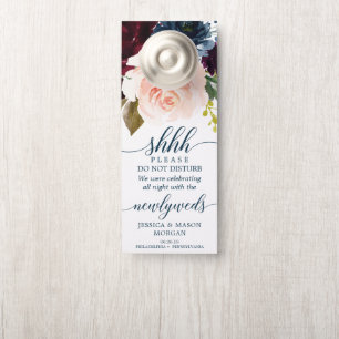 Wedding Door Hanger - Do Not Disturb - Burgundy