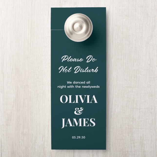 Wedding Door Hanger Do Not Disturb Sign (On Knob)