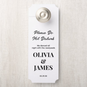 Wedding Door Hanger Do Not Disturb Sign