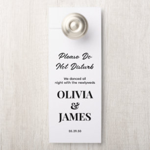 Wedding Door Hanger Do Not Disturb Sign