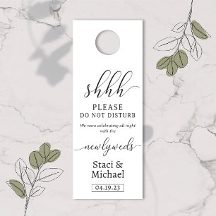 Wedding Door Hanger Template - Do not Disturb