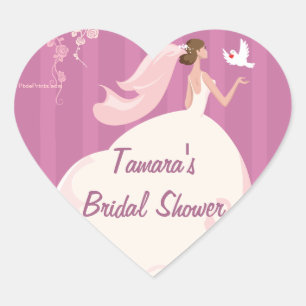 Wedding Dove Bridal Shower Sticker