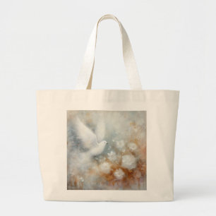 Wedding Dove Floral Tote Bag
