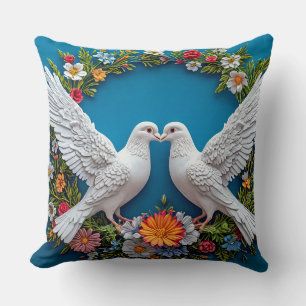 Wedding doves Art Cushion