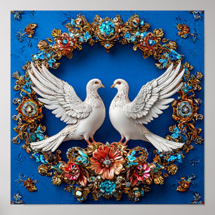 Wedding doves Art Poster