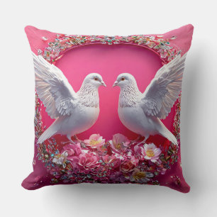 Wedding Doves Classic Wedding Romance Cushion