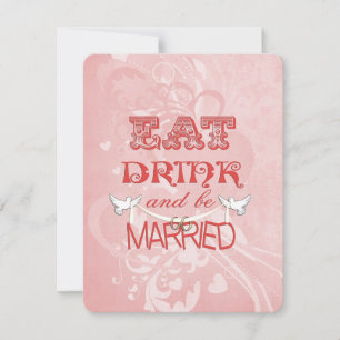 Wedding Doves on peach Invitation