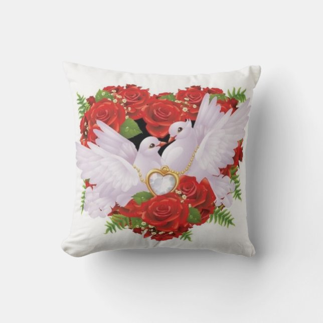 Wedding Doves Pillow (Front)