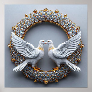 Wedding Doves Poster