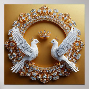 Wedding Doves Poster
