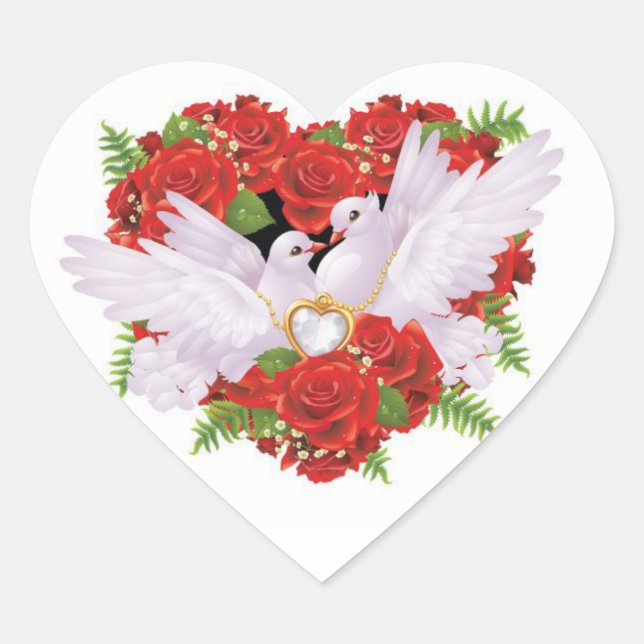 Wedding Doves Stickers (Front)