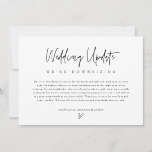 Wedding Downsize, Modern Wedding Change, COVID  Announcement