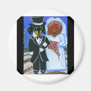 Wedding Doxies Magnet