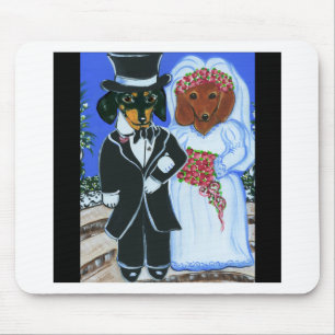 Wedding Doxies Mouse Mat