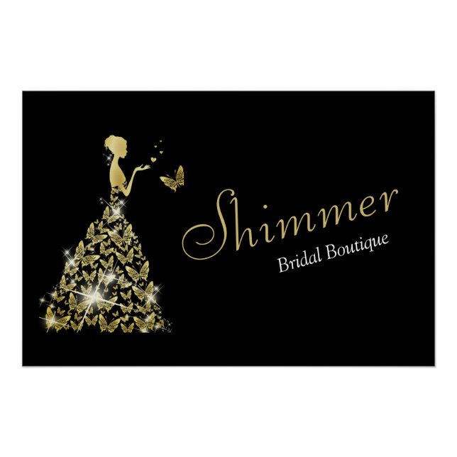 Wedding Dress Bridal Boutique Business Poster (Front)