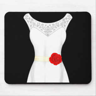 Wedding Dress Bridal Shower Bachelorette Gift Mouse Mat