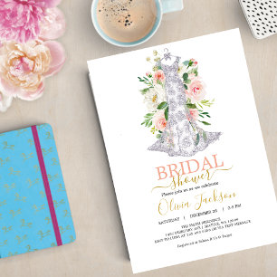 Wedding Dress Bridal Shower Invitation