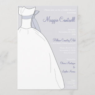 Wedding Dress Bridal Shower Invitation