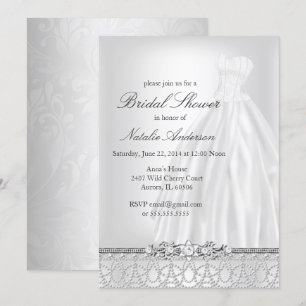 Wedding Dress Bridal Shower Invitation