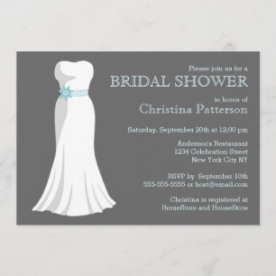 Wedding Dress Bridal Shower Invitation