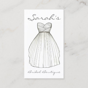 Wedding Dress Bride Gown Bridal Shop Boutique Business Card