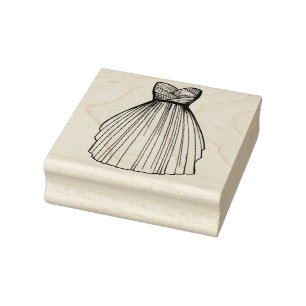 Wedding Dress Bride Princess Gown Bridal Shower Rubber Stamp