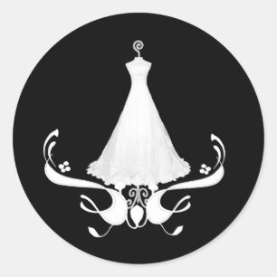 Wedding Dress envelope sticker