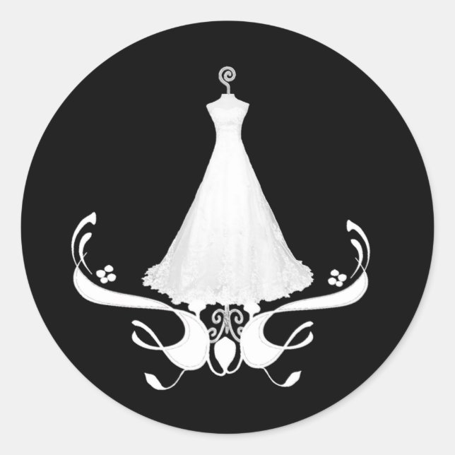 Wedding Dress envelope sticker (Front)