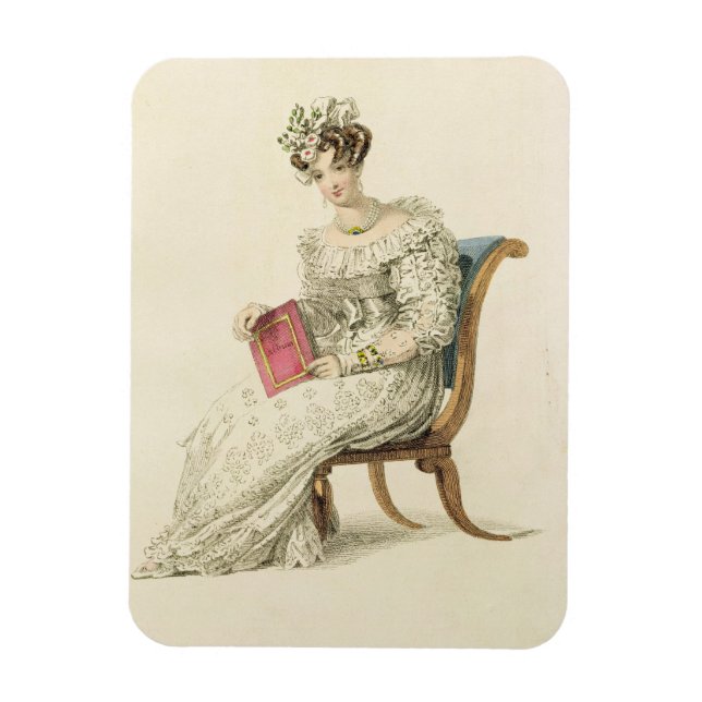 Wedding dress, fashion plate from Ackermann's Repo Magnet (Vertical)