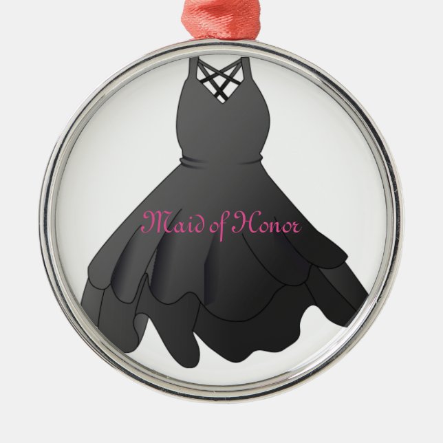 Wedding Dress Maid of Honour Christmas Ornament (Front)