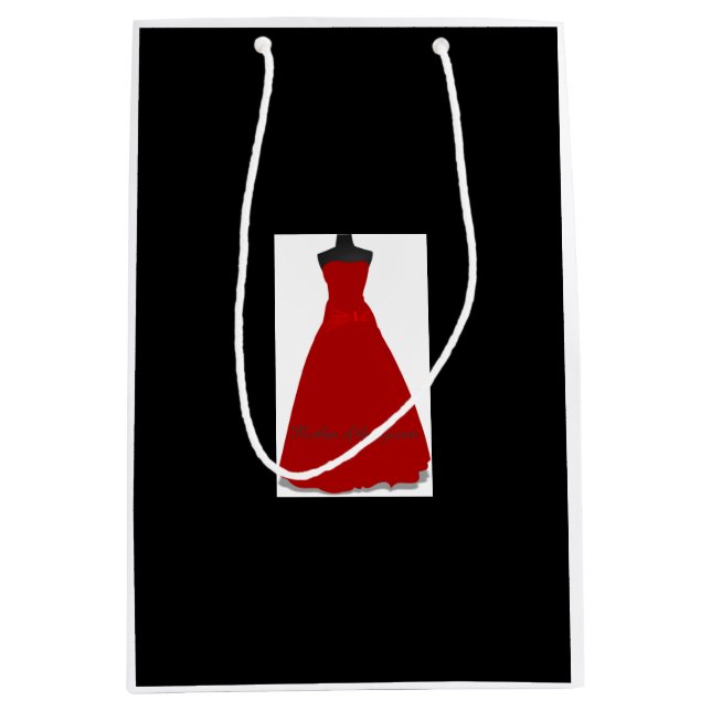 Wedding Dress Mother of the Groom Black Gift Bag (Front)