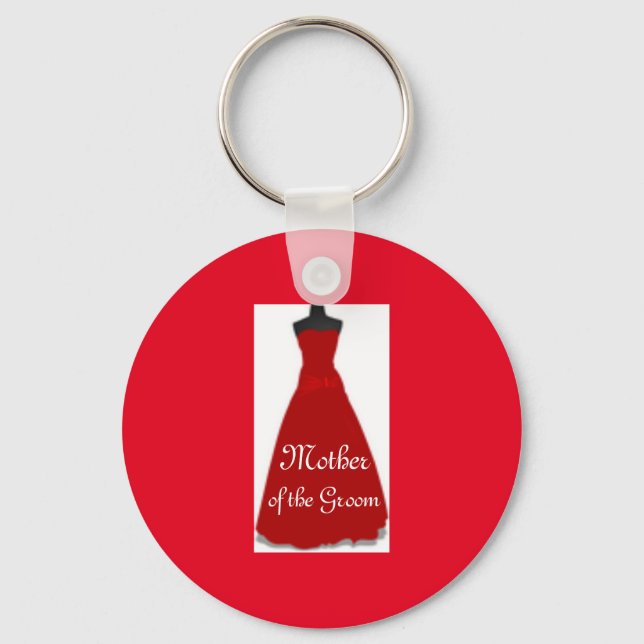 Wedding Dress Mother of the Groom Keychain (Front)