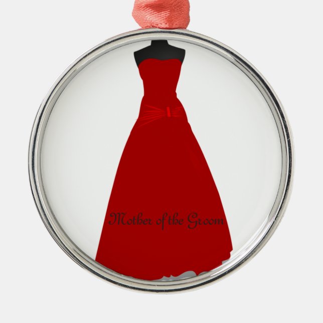 Wedding Dress Mother of the Groom Ornament (Front)